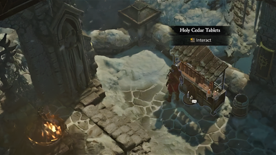 What should I inscribe onto the Holy Cedar Tablets in Diablo 4?