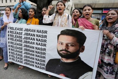 Rally demands release of Pakistani human rights lawyer taken by armed men in Karachi
