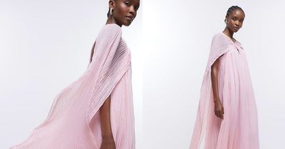 River Island shoppers snap up 'stunning' pink cape dress ahead of wedding season