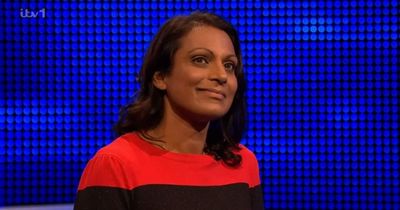 The Chase player smirks as she corrects Mark Labbett