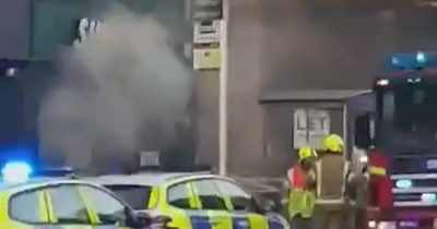 Scots Subway store up in flames as emergency services battle blaze
