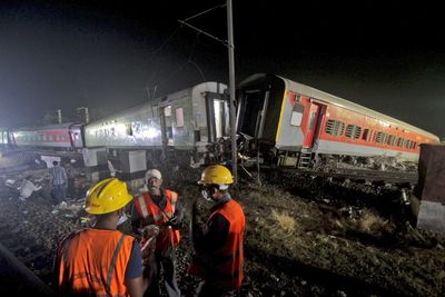 A look at deadly train crashes in India in recent decades