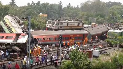 Watch live: Rescue workers search wreckage of deadly India train collision as death toll rises