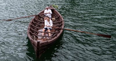 Rowing boat crafted from 1,500kg of CHOCOLATE takes to sea on its maiden voyage
