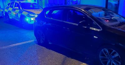 Driver of 'crashed' car arrested after testing positive for cocaine and cannabis