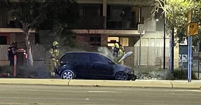 Car burns on CBD street