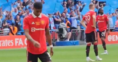 Man Utd fans make Marcus Rashford demand after footage following FA Cup final defeat