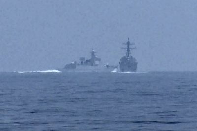 Chinese warship passed in 'unsafe manner' near US destroyer in Taiwan Strait, military officials say