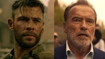 Watch Chris Hemsworth Do A Hilariously Bad Impression Of Arnold Schwarzenegger... In Front Of Arnold Schwarzenegger