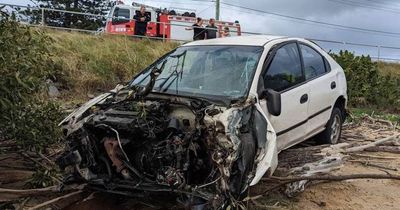 Stockton crash leaves car metres from water's edge