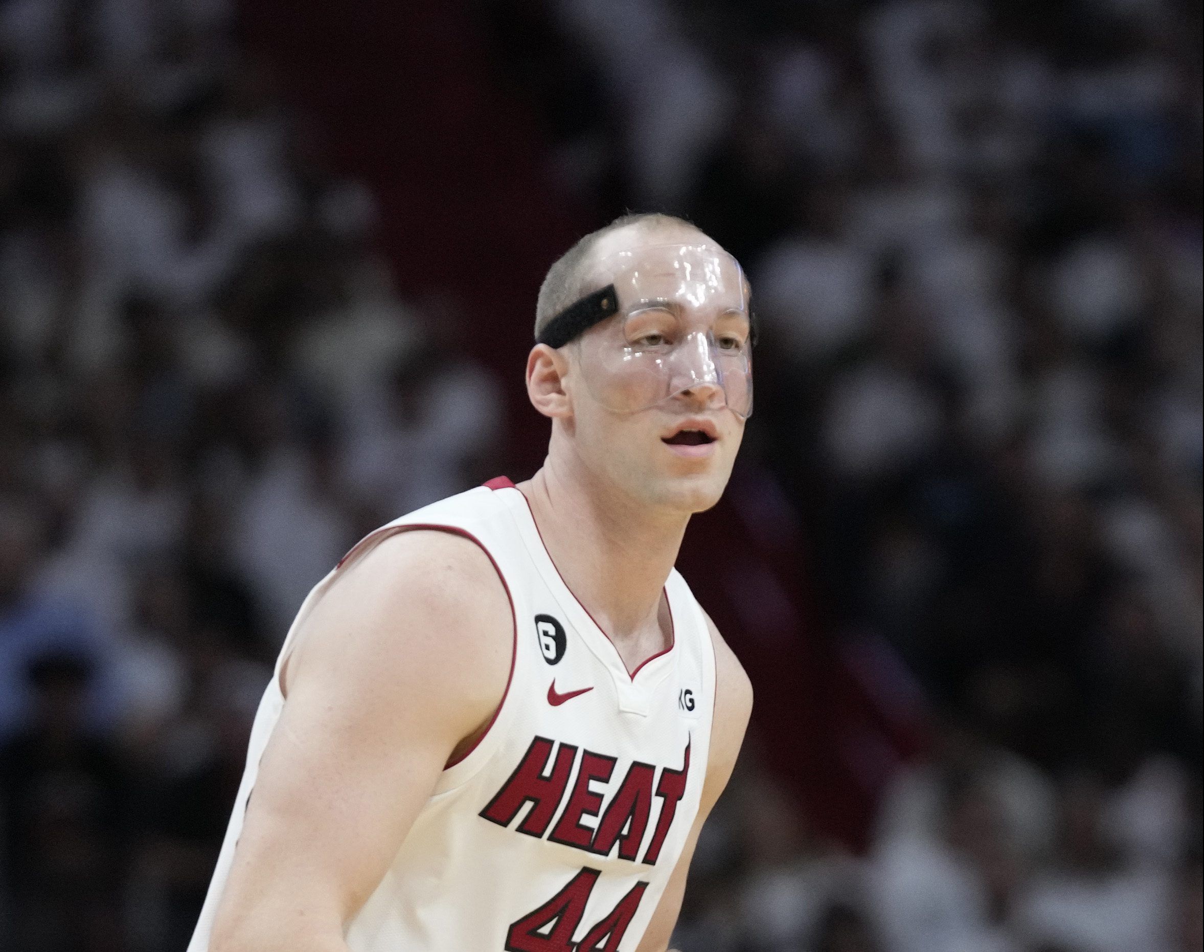 Why Cody Zeller wears a face mask for the Heat in the…