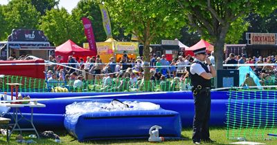 Second child swept into air while inside zorb ball in freak accident at family festival