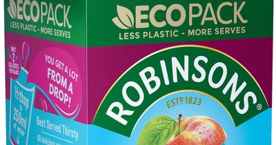 Robinsons tries ditching bottles for ecopacks with 85% less plastic