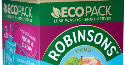 Robinsons tries ditching bottles for ecopacks with 85% less plastic