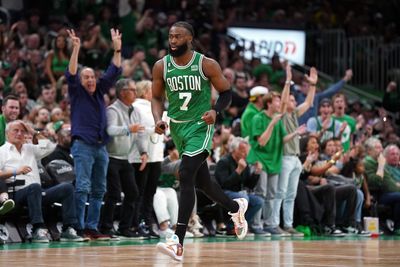 Was Jaylen Brown’s dribbling issues vs. the Miami Heat the result of an injury?