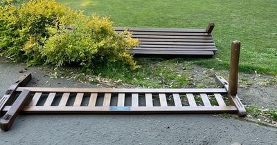 Heartbroken family disgusted after cruel vandals destroy memorial bench at Ayr golf course