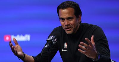 Miami Heat head coach Erik Spoelstra shuts down "ridiculous" Nikola Jokic question