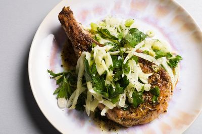 Italian whole-hog cooking inspires herbaceous pork chops