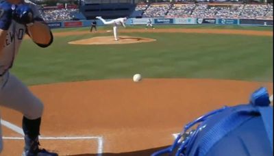Umpire cam shows how truly fast a 100 MPH fastball from Bobby Miller looks