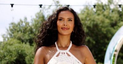 Love Island's Maya Jama stuns in cut-out lace dress as she reveals huge twist minutes in