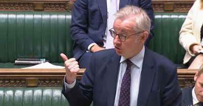 MPs howl in laughter as Michael Gove praises Boris Johnson for levelling up