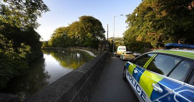 Police underwater teams pictured beside canal in Marple amid search for missing man