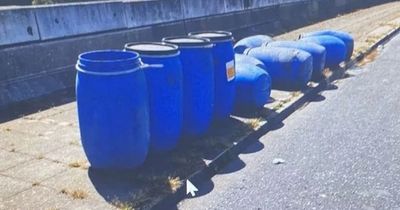 Ruthless fly-tippers dump 11 barrels filled with 'high strength' ACID on street