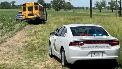 Watch Wild Police Chase With Hijacked School Bus That Ends In Cornfield