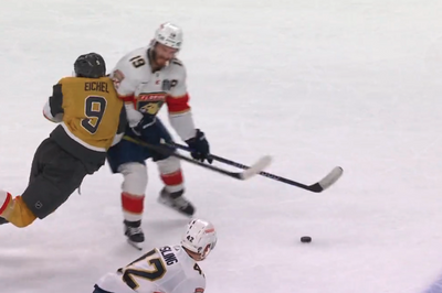 Jack Eichel awkwardly collided with Matthew Tkachuk and the resulting hit was so brutal