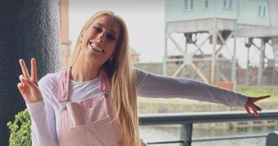 Stacey Solomon shares 'win' as she arrives in Liverpool