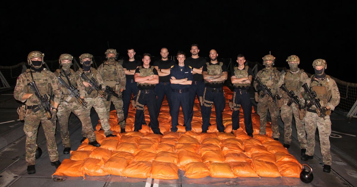 Royal Navy warship crew seize more than £10million…