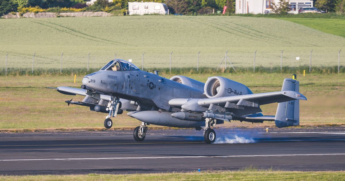 US Air Force Warthog planes land at Prestwick Airport
