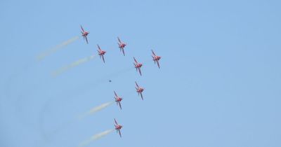 Black 'UFO' spotted at Westcountry air show leaves people mystified