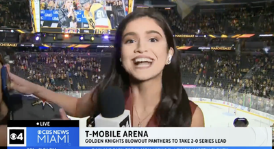 A Reporter Stiffed-Armed an Unruly NHL Fan to Keep Him Out of Her Live Shot and Everyone Loved It