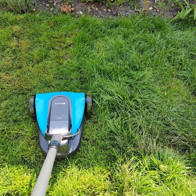 This compact lawn mower is a dream for small gardens – it's lightweight, easy to use and even includes a mulching function