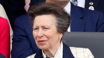 Princess Anne exudes 'beauty and grace' in classic beige suit and her trademark matching scarf
