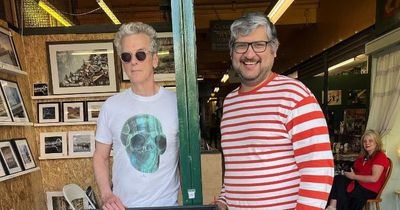 Dr Who at Glasgow Barras Market as Peter Capaldi drops in for a visit