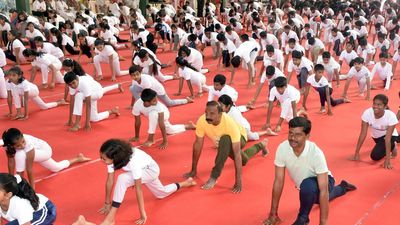 Event held to signal countdown to International Day of Yoga