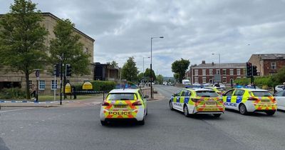 Bury town hall taped off after dumped rucksack caused 'suspicious package' alert with huge police presence