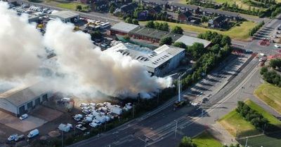 Glasgow east end fire footage shows huge blaze as police issue advice to residents