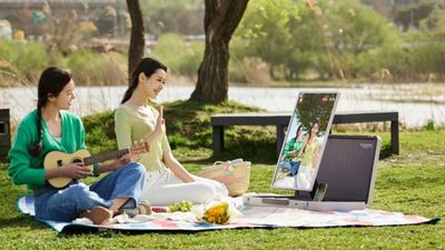 LG StanbyME Go 27LX5 Portable Monitor Targets Picnickers