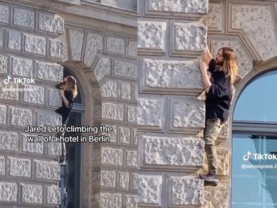 Jared Leto spotted climbing up hotel wall in Berlin without harness