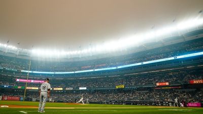 Look: Images of Yankee Stadium Enveloped in Smoke Portray Eerie, Dystopian Scene