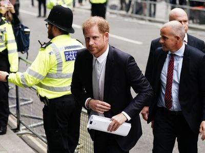 Duke of Sussex arrives at High Court for second day of evidence in hacking trial