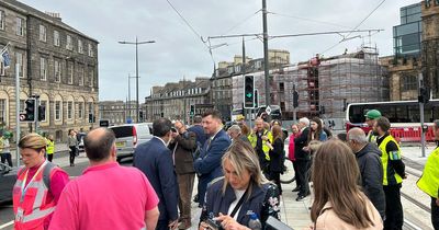 Excited Edinburgh passengers in huge queues for first tram journey to Newhaven