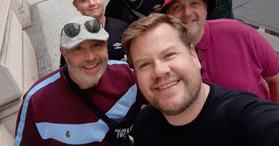 West Ham fans and James Corden take over Prague amid police presence at European final