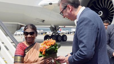 President Murmu arrives in Serbia on state visit