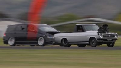See Honda Odyssey With 2JZ Swap Drag Race Datsun Ute With Massive Blower