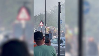 Watch: Dozens of firefighters battle huge flat blaze in Croydon