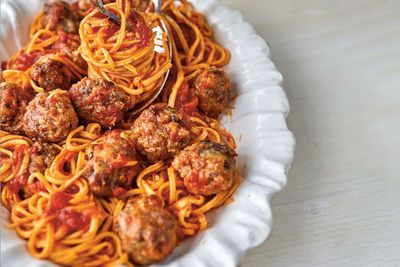 Spaghetti and meatballs — with a twist